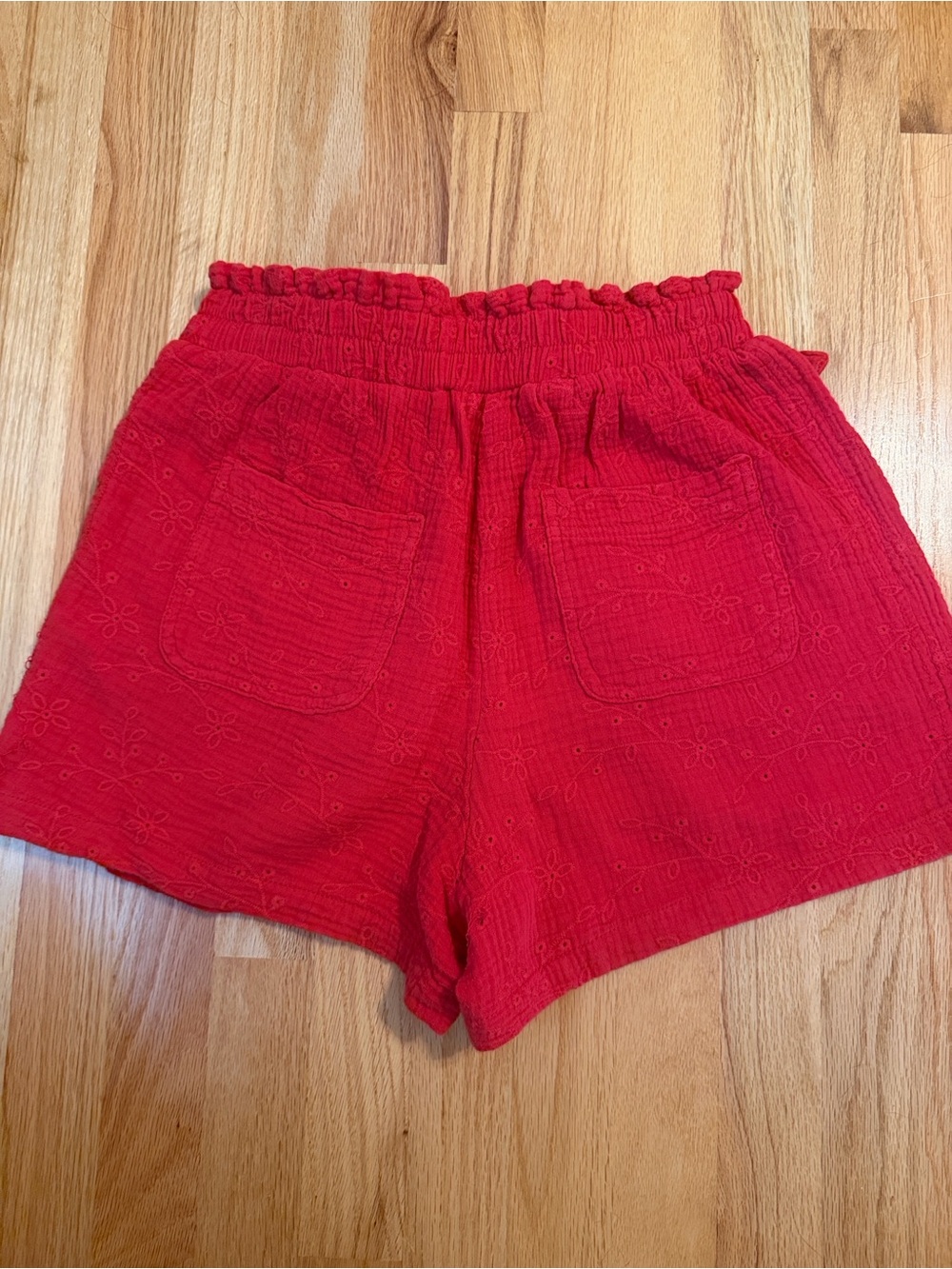 Knox Rose Red High-Waist Tie-Belt Shorts - Picture 3 of 6